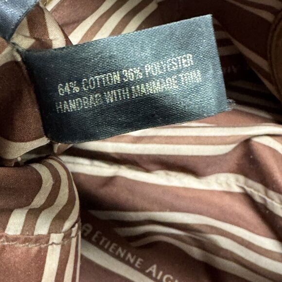 Vintage Etienne Aigner Tuscon Patchwork‎ Canvas Shoulder Bag Tote Purse Boho - Picture 12 of 16